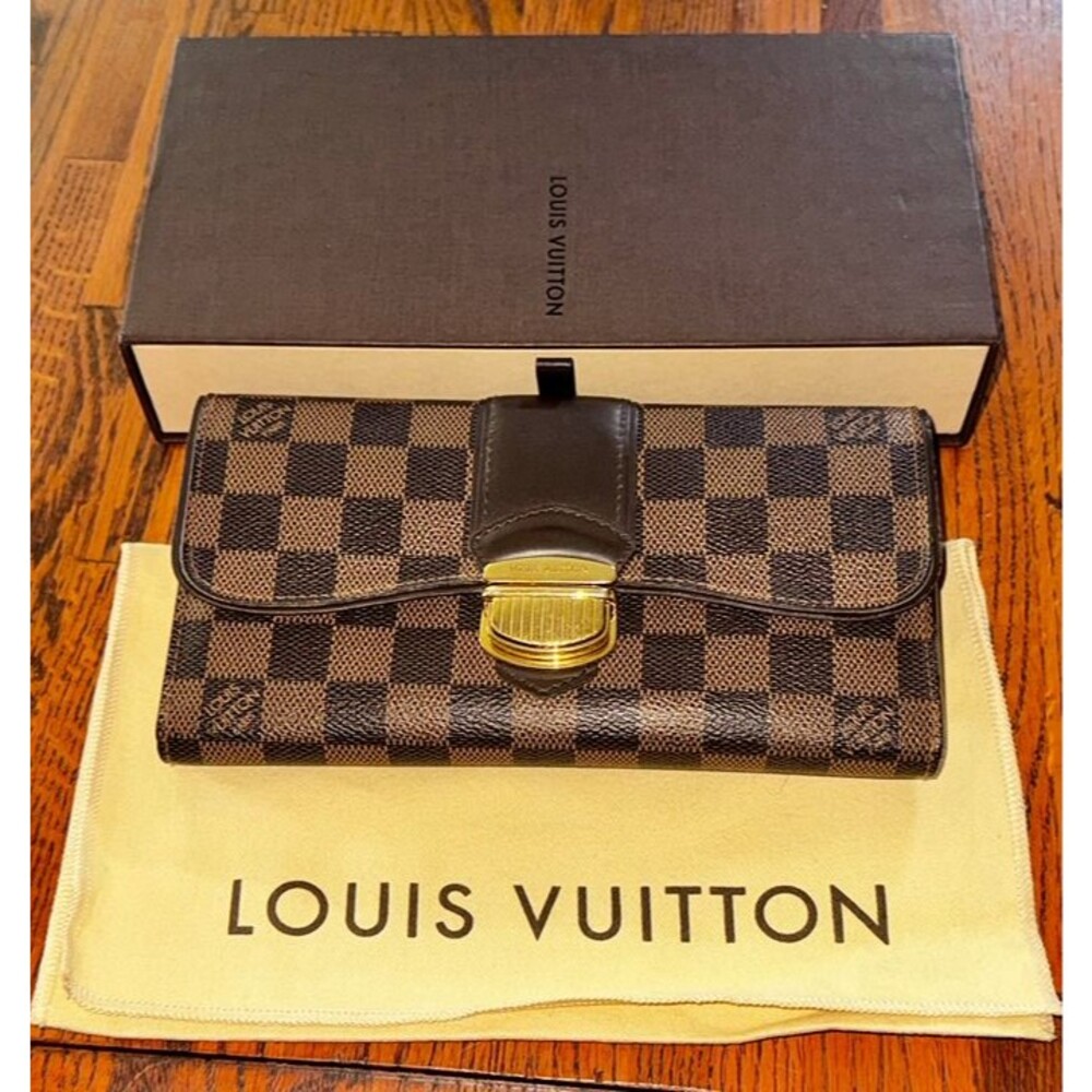 [Excellent Condition/Accessories] Louis Vuitton Damier Portefeuille Sistina Long